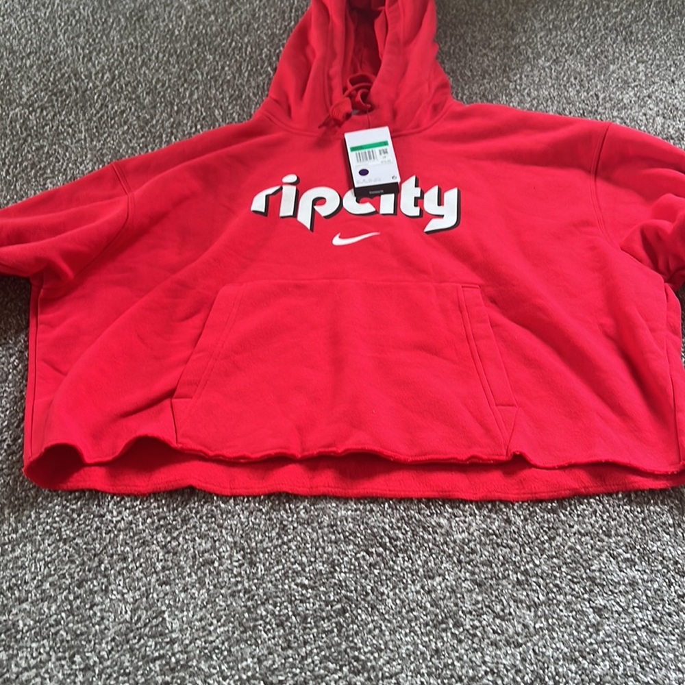 Rip City Portland Trailblazers Nike Oversized Fit Crop Sweatshirt NWT - Picture 4 of 4